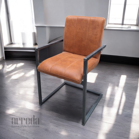 Scaun de stofă safira relax cognac