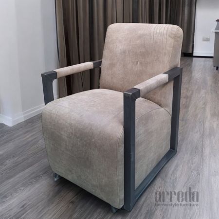 Fotoliu din piele naturală fat boy piele africa tin