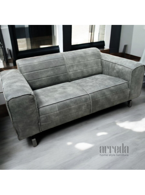 Canapea de piele naturală antonov 2 locuri piele africa dark green
