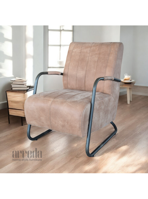Fotoliu din piele naturală guuz-man piele africa lite brown