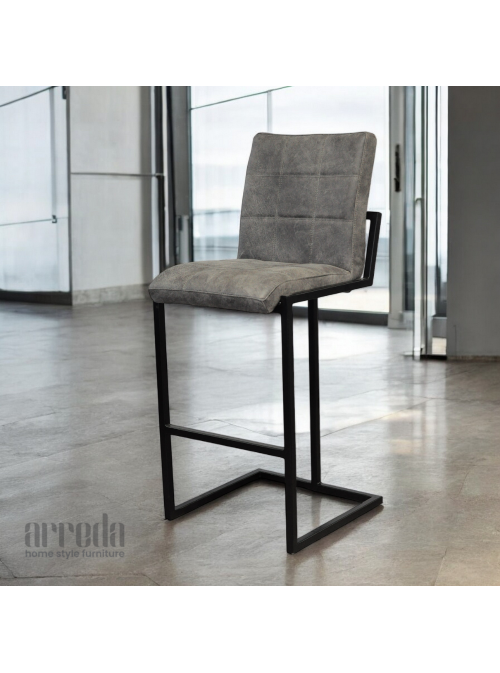 Scaun de bar din piele naturală sill piele africa moro