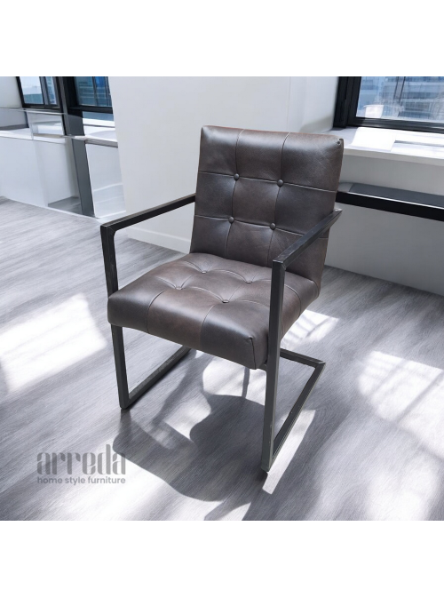 Scaun de piele naturală arad piele rebound dark brown