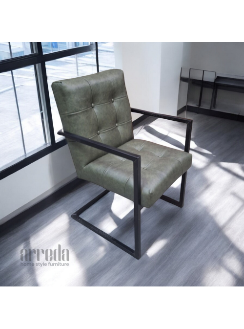 Scaun de piele naturală arad piele rebound green