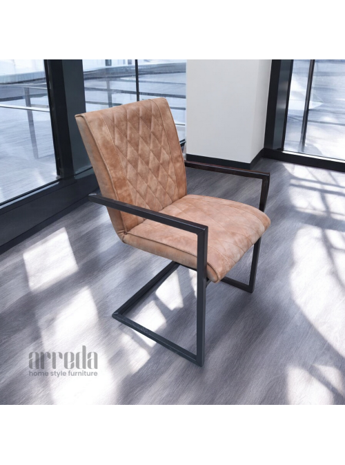 Scaun de piele naturală bob piele africa walnut