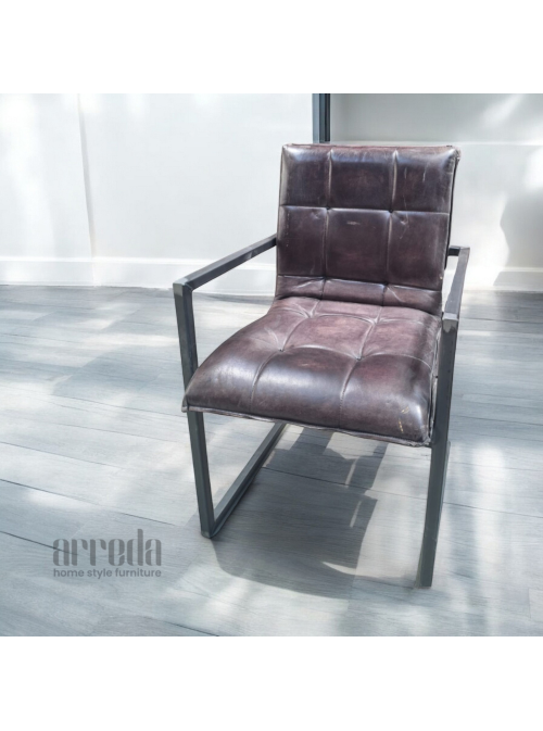 Scaun de piele naturală capo piele industrial cuba
