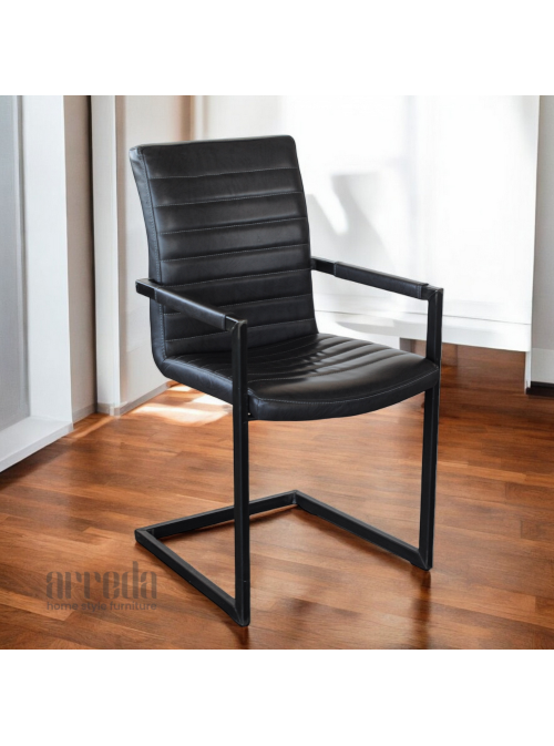 Scaun de piele naturală jones graphit black