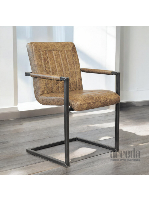 Scaun de piele naturală laura piele industrial vintage brown