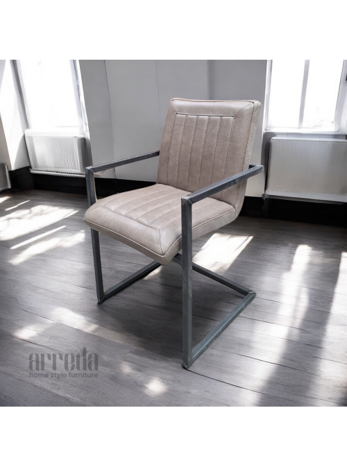 Scaun de piele naturală laura piele rebound taupe
