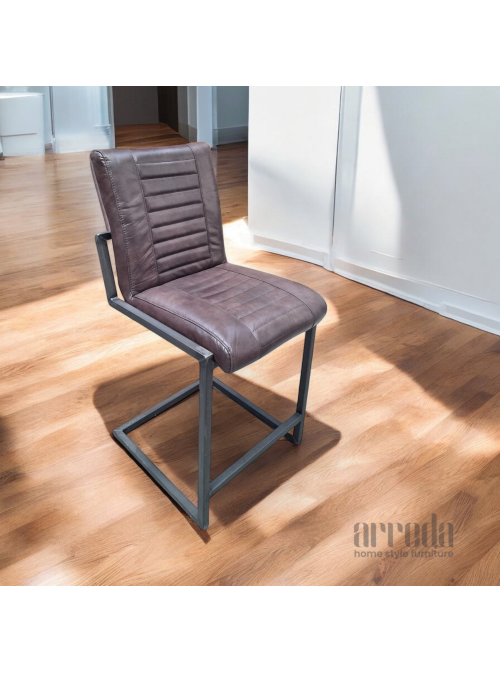Scaun de piele naturală melf bar piele industrial cuba