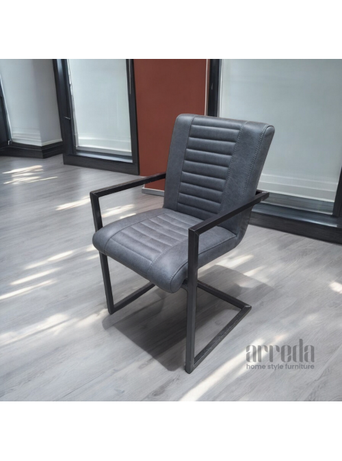 Scaun de piele naturală melf piele rebound antracite