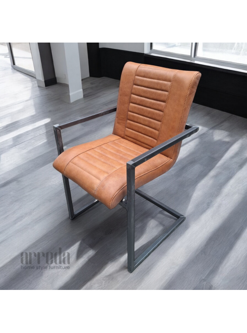 Scaun de piele naturală melf piele rebound cognac
