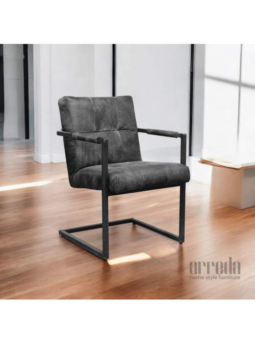 Scaun de piele naturală olli piele africa black