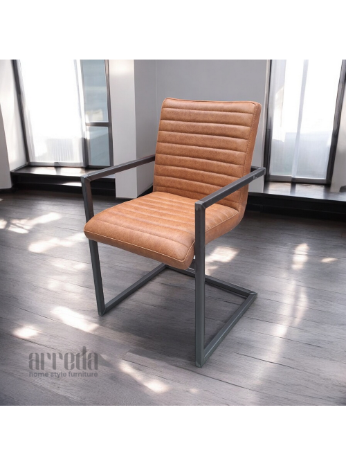Scaun de piele naturală sabina piele rebound cognac