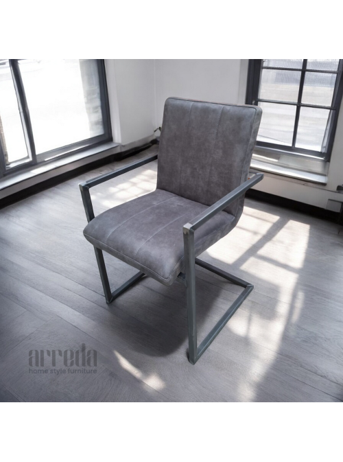 Scaun de piele naturală safira piele africa dark grey