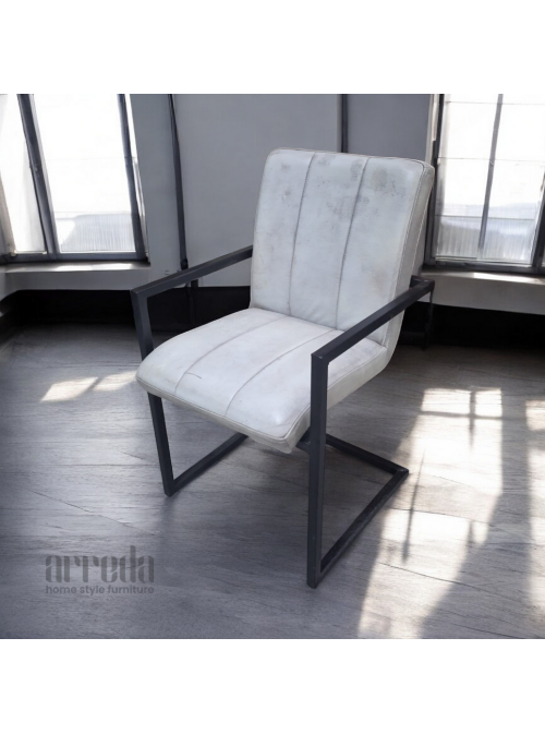 Scaun de piele naturală safira piele industrial vintahe grey