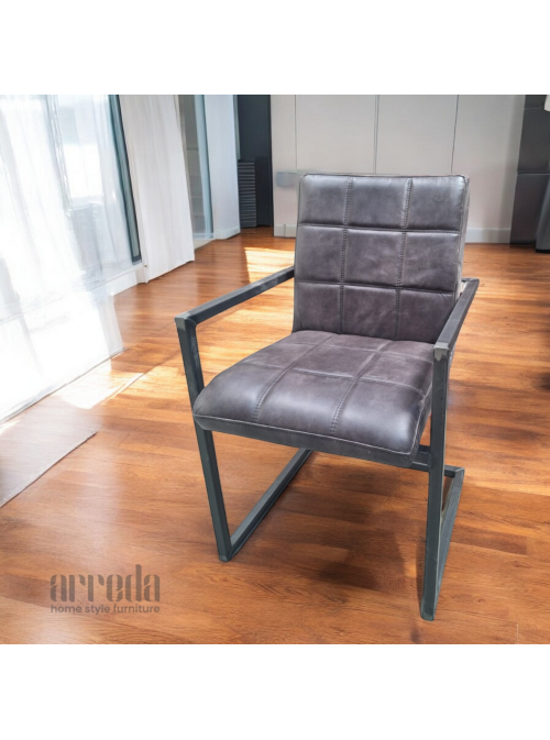 Scaun de piele naturală sill piele industrial cuba