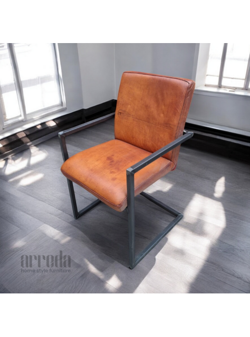 Scaun de piele naturală soem piele industrial brown