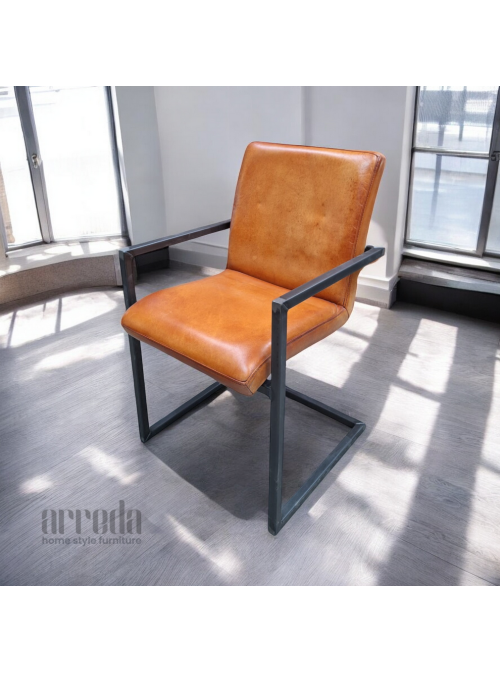 Scaun de piele naturală soem piele industrial camel