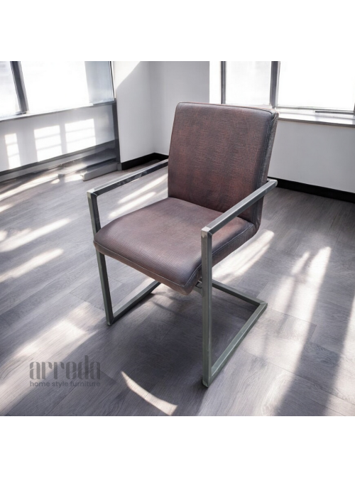 Scaun de piele naturală soem piele industrial tabaco