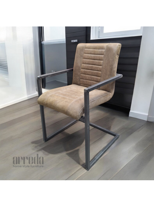 Scaun de piele regenerată melf piele bull moss