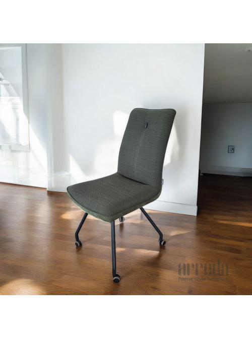 Scaun de stofă milva dark green