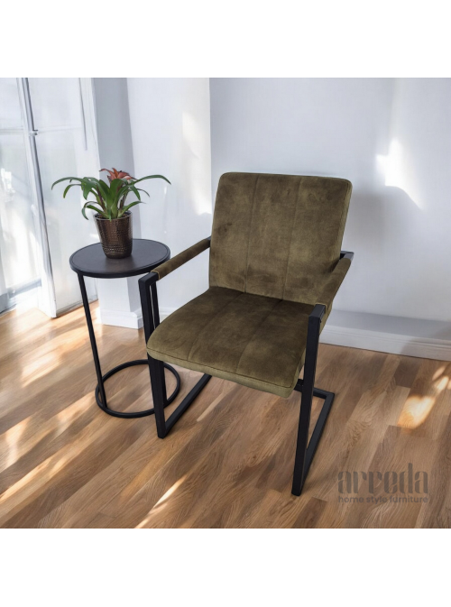 Scaun de stofă safira dark green