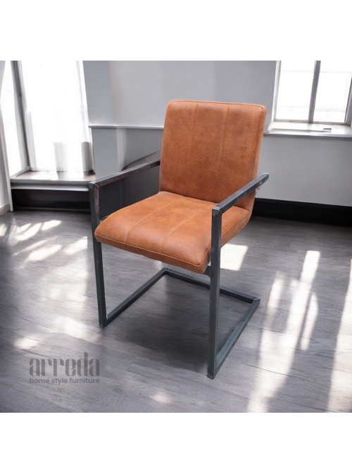 Scaun de stofă safira relax cognac