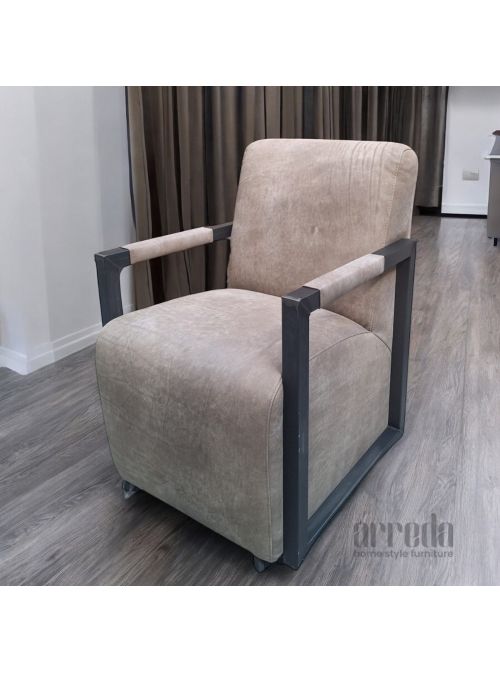 Fotoliu din piele naturală fat boy piele africa tin