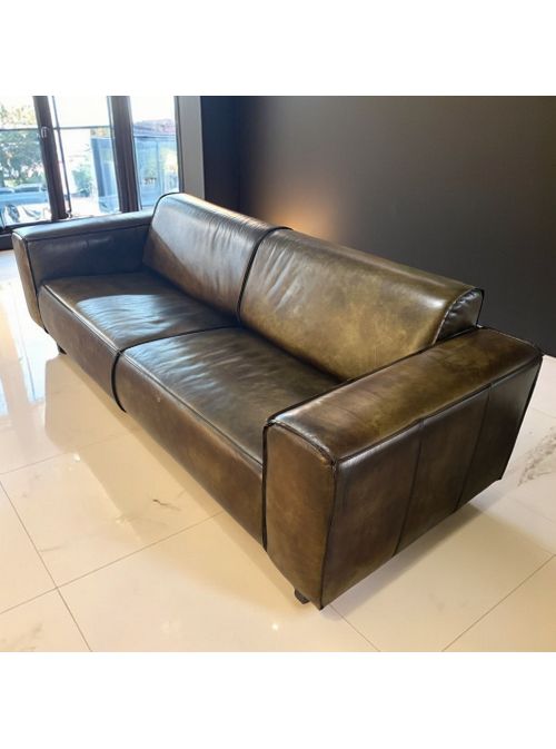 Canapea de piele naturală tupolev 3 locuri piele amazon