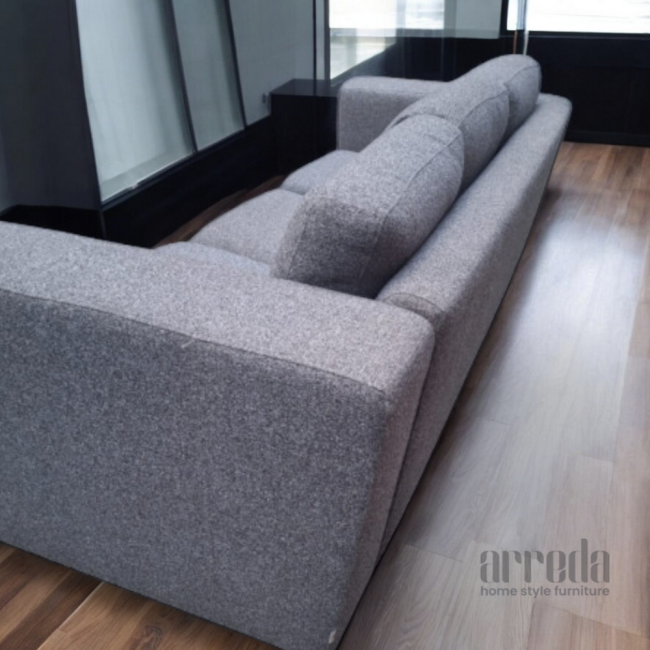 Canapea de stofă lina sofa 3 locuri dark grey