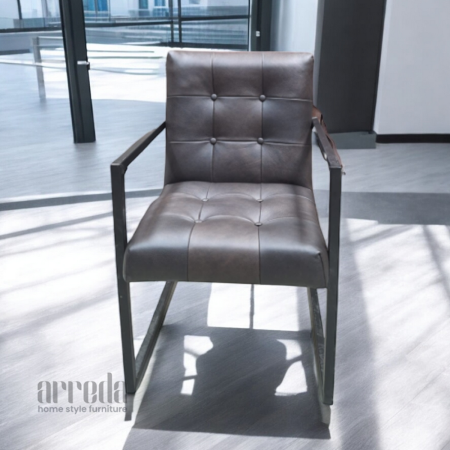 Scaun de piele naturală arad piele rebound dark brown