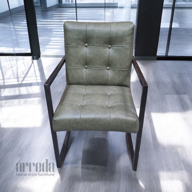 Scaun de piele naturală arad piele rebound green