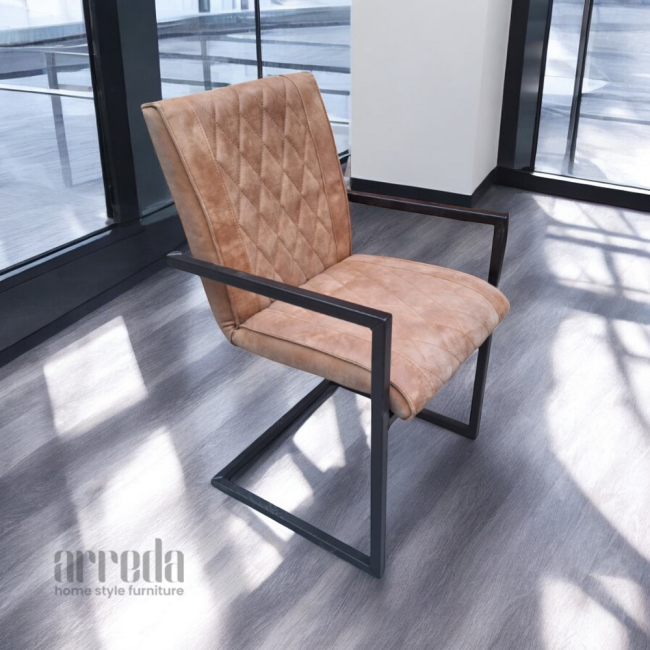 Scaun de piele naturală bob piele africa walnut