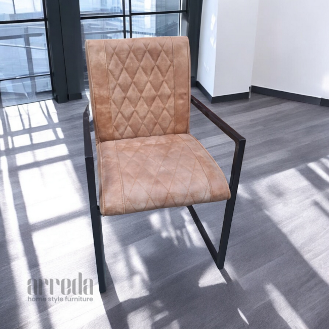 Scaun de piele naturală bob piele africa walnut