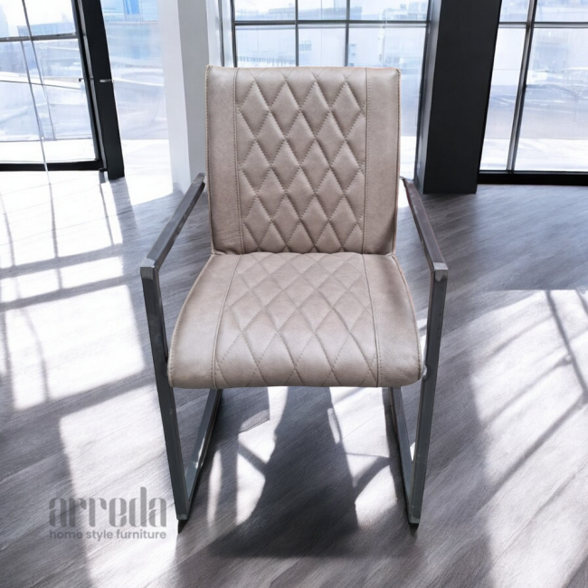 Scaun de piele naturală bob piele rebound taupe