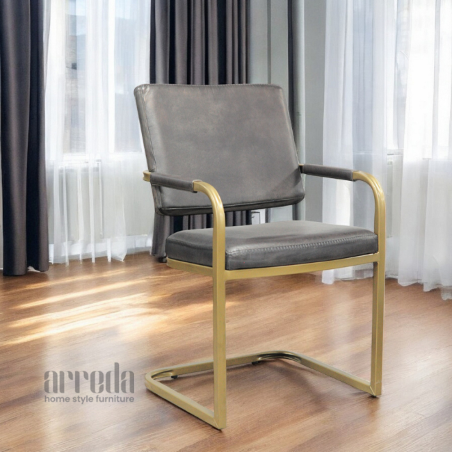 Scaun de piele naturală bronko piele industrial cuba