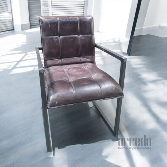 Scaun de piele naturală capo piele industrial cuba