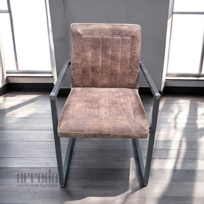 Scaun de piele naturală laura piele africa tabac