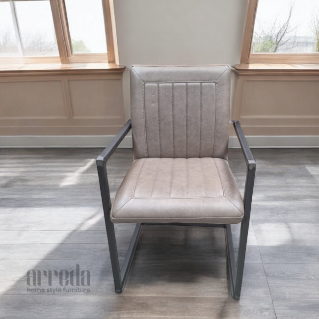 Scaun de piele naturală laura piele rebound taupe