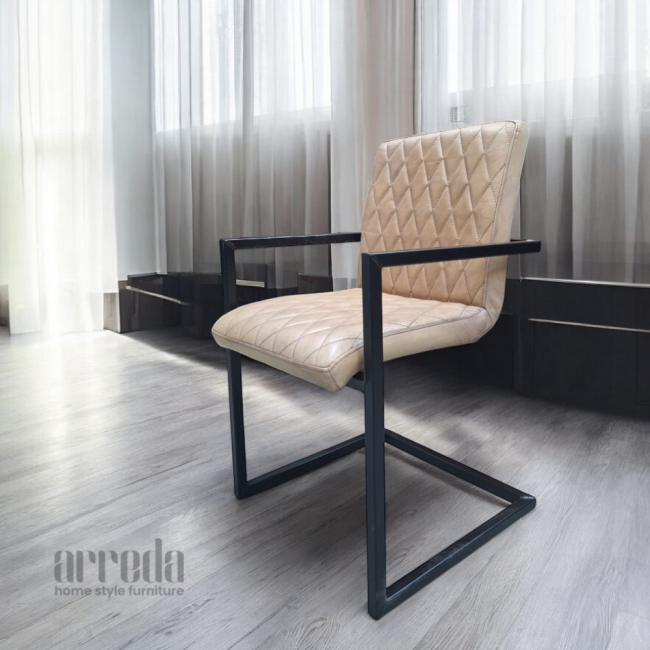 Scaun de piele naturală mary piele industrial Ñisip