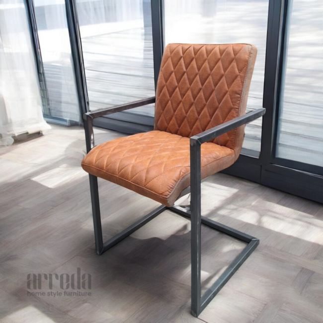 Scaun de piele naturală mary relax tan