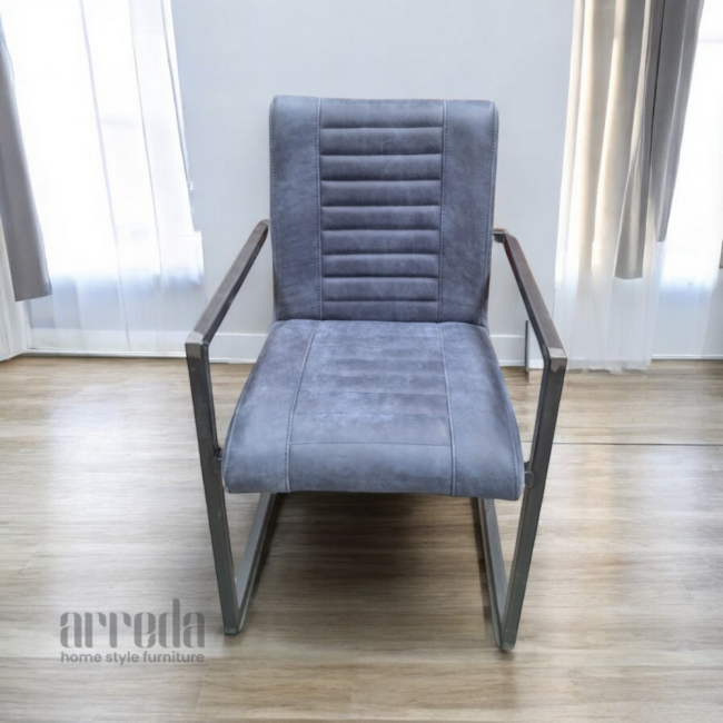 Scaun de piele naturală melf piele africa dark blue