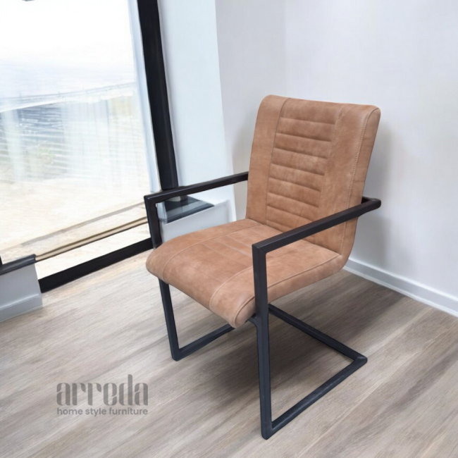 Scaun de piele naturală melf piele africa walnut