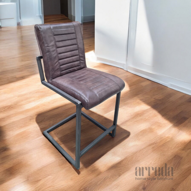 Scaun de piele naturală melf bar piele industrial cuba
