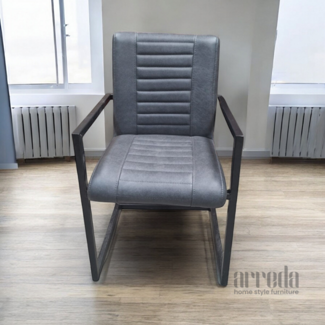 Scaun de piele naturală melf piele rebound antracite