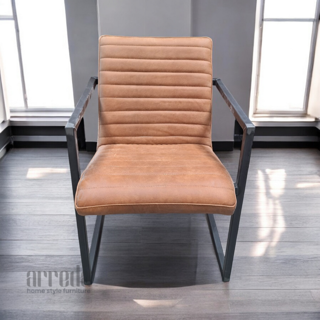 Scaun de piele naturală sabina piele africa walnut