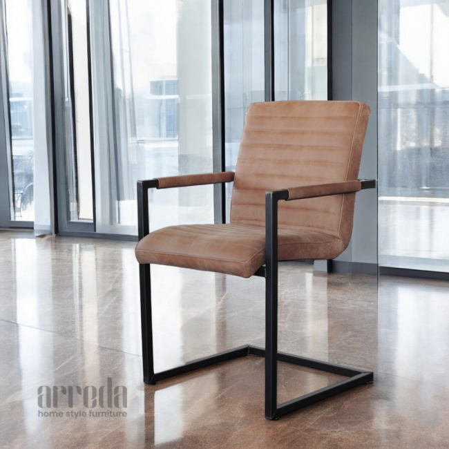 Scaun de piele naturală safira piele africa tabac