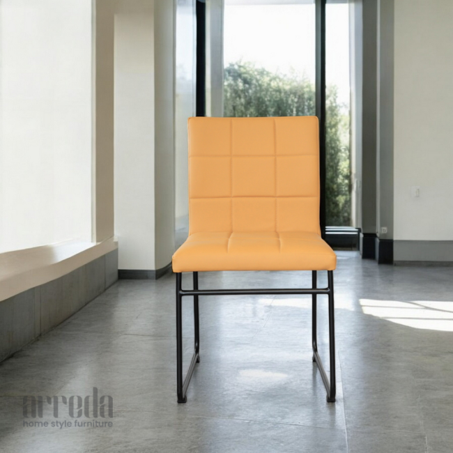 Scaun de piele naturală sill piele industrial camel