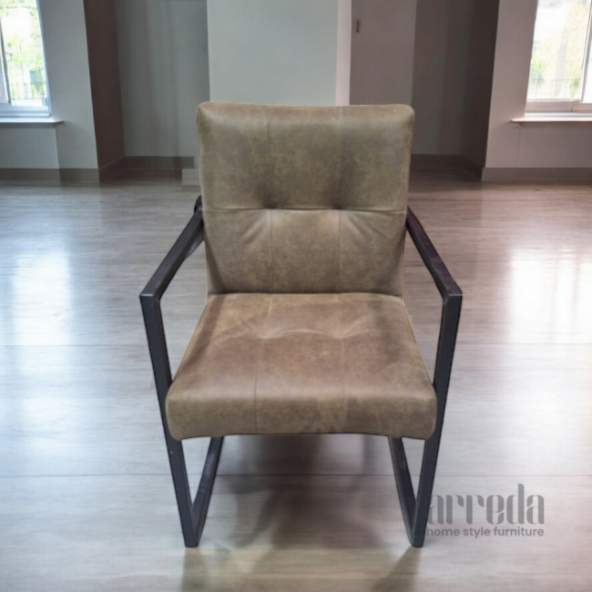 Scaun de piele regenerată olli piele bull moss