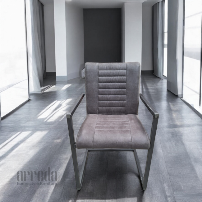 Scaun de stofă melf relax antracit